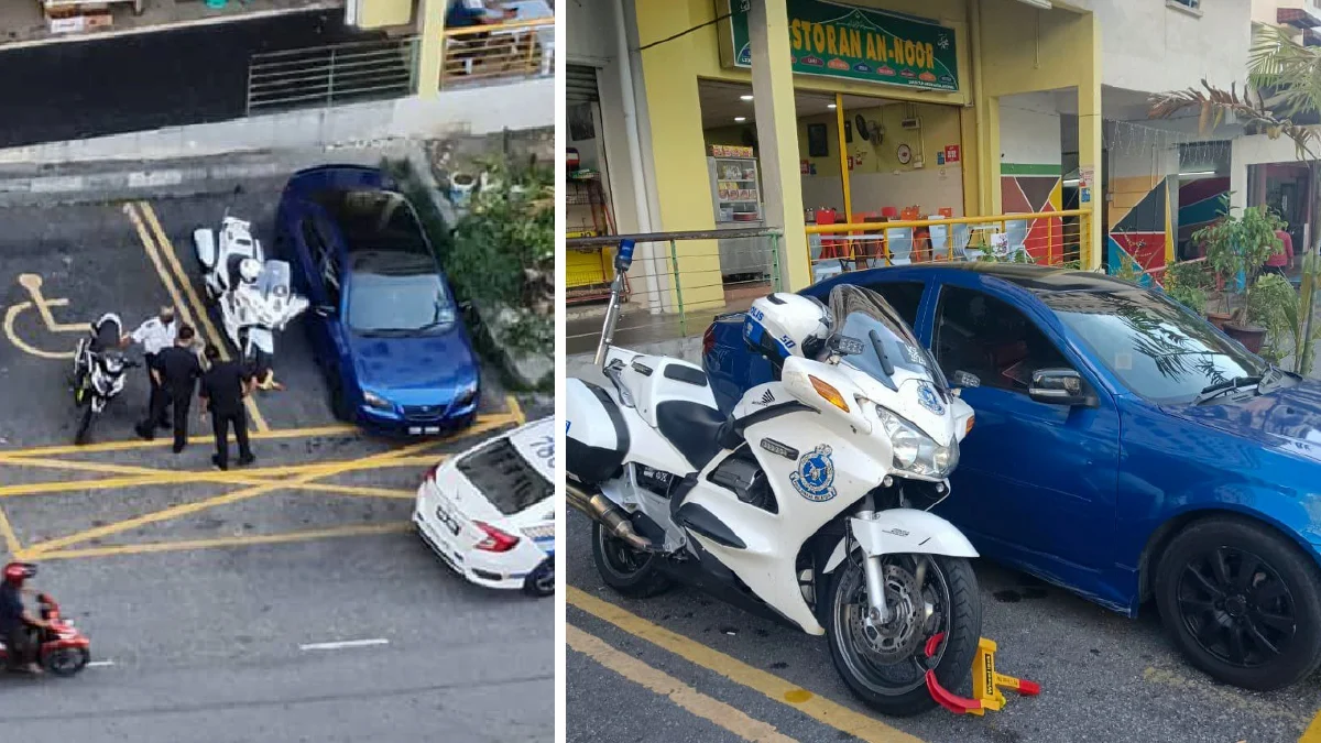 Salah Guna Parkir OKU, Anggota Polis Kena Saman