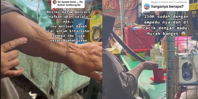 Wanita Jual Darah Ular Campur Madu