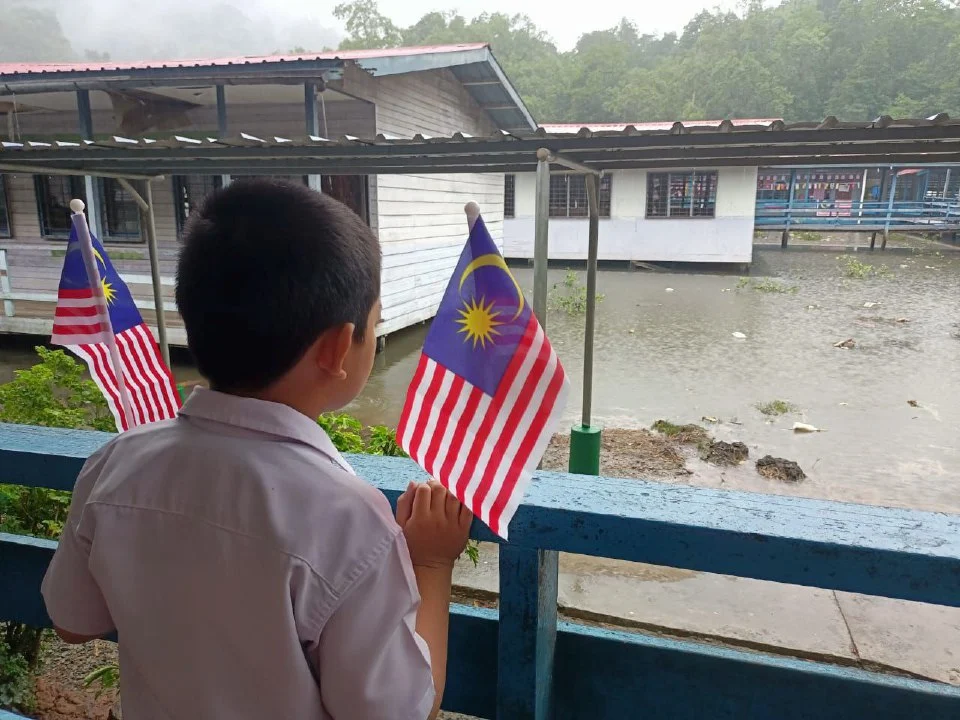 Hujan Lebat Bertembung Air Pasang Di Tawau