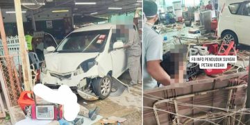 Wanita Sedang Bersarapan Maut Dilanggar MPV Terbabas