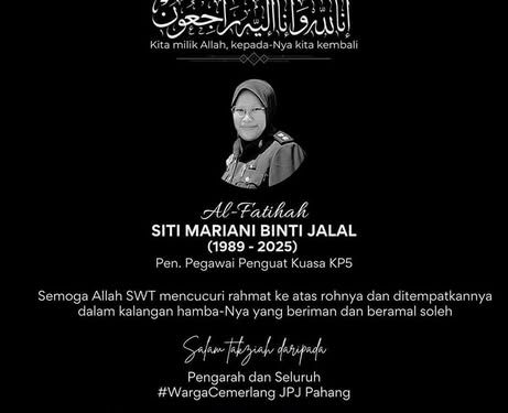 Pegawai JPJ Maut Motosikal Rempuh Lori Terbalik Di Temerloh