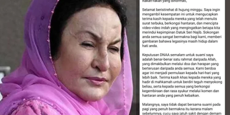 ‘DNAA Najib Satu Rahmat Daripada ALLAH’ – Rosmah