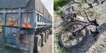 Penunggang Basikal Maut Terperosok Bawah Treler, Terjatuh Lepas Langgar Lubang