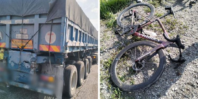Penunggang Basikal Maut Terperosok Bawah Treler, Terjatuh Lepas Langgar Lubang