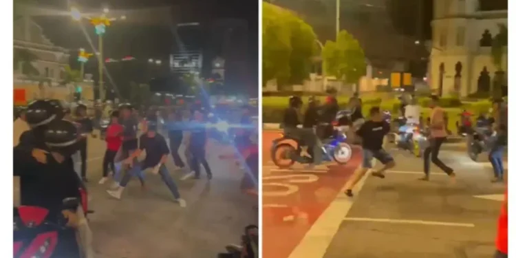 Polis Giat Kesan Individu Bergaduh Di Dataran Merdeka