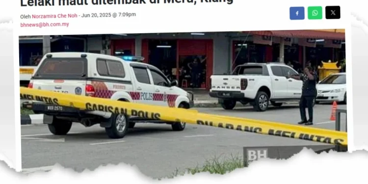 Kes Tembak Di Meru, Polis Siasat Jika Ada Elemen Kongsi Gelap