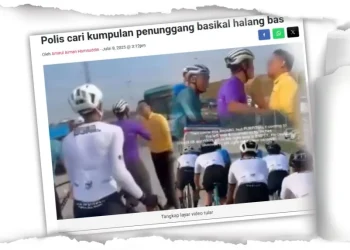 Polis Rakam Keterangan 4 Individu Kes Pengayuh Basikal Halang Laluan Bas