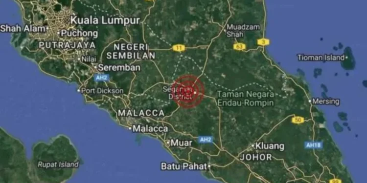 Gempa Keenam Di Segamat Minggu Ini, 2.7 Magnitud Pagi Tadi