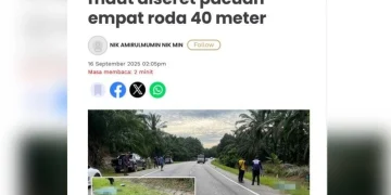 Identiti Penunggang Maut Diseret Kenderaan Pacuan Empat Roda Dikenal Pasti