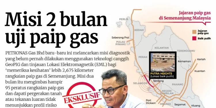 ‘GeoPIG’ Ambil Masa 2 Bulan Imbas 2,675 Kilometer Paip Gas