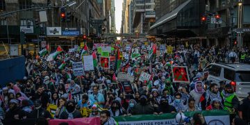 Protes Besar-Besaran Bergelora Di New York Sempena Ucapan Netanyahu Di PBB