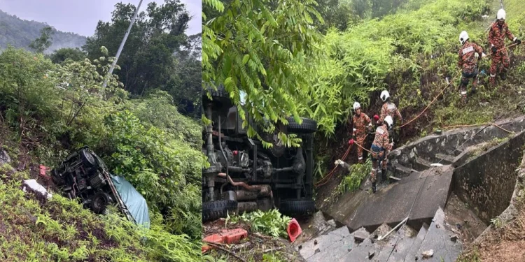 Anggota Tentera Maut, Trak Terjunam Dalam Gaung Dekat Terowong Menora