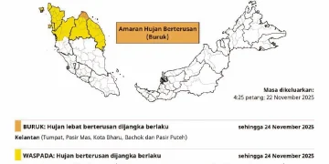 Amaran Hujan Tahap Buruk Di 5 Daerah Di Kelantan Mulai Hari Ini – MetMalaysia