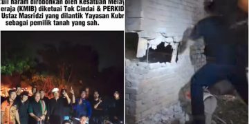 Struktur Kuil Haram Di Tanah Yayasan Kubra Telah Dirobohkan