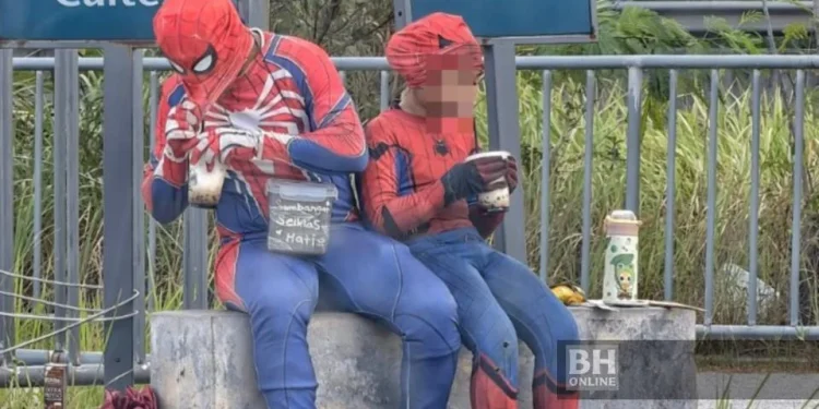 Lelaki Berkostum Spiderman Bukan Bapa Saudara Kanak-kanak Dibawa Mengemis – JKM Melaka
