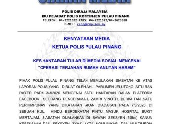 Polis Minta Tidak Berhimpun, Siasat Hantaran Tular Operasi Terjahan Rumah Anutan Haram