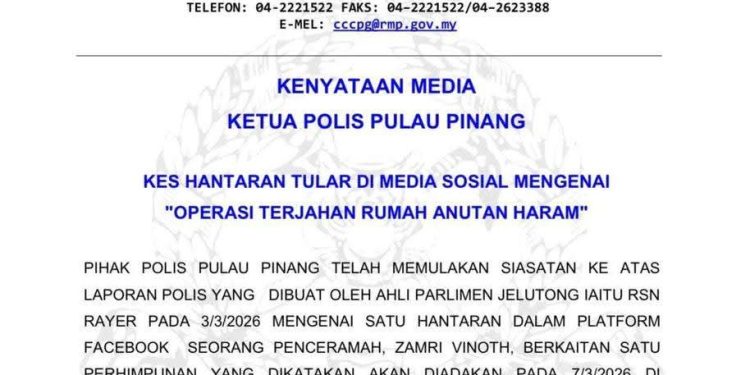 Polis Minta Tidak Berhimpun, Siasat Hantaran Tular Operasi Terjahan Rumah Anutan Haram