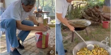 Tok Mat Balik Rantau Bantu Masak ‘Lomang’, Gulai ‘Lomak’ Cili Api 
