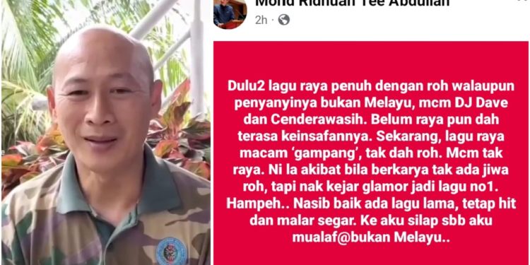 Lagu Raya Sekarang Macam ‘Gampang’, Macam Tak Raya – Ridhuan Tee
