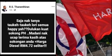‘Tauke Lori Happy Ke?’ – Presiden Makkal Sakti Sindir Penyokong PH Isu Harga Diesel