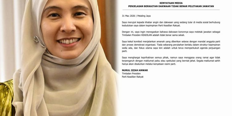 Nurul Izzah Nafi Letak Jawatan Timbalan Presiden PKR