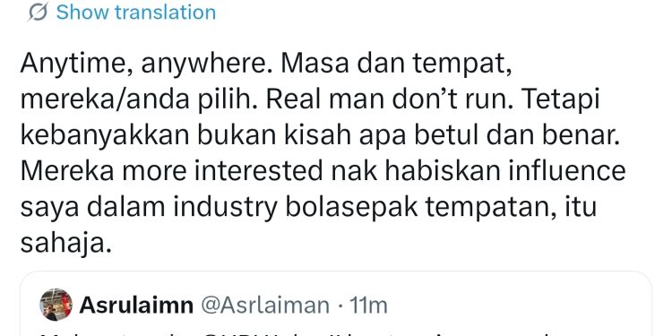 TMJ Tidak Akan Lari, Sedia Berdepan Penyokong Fanatik Harimau Malaya 