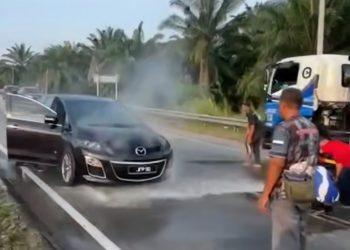 PAIP Bantu Padam Kereta Terbakar, Tindakan Pantas Elak Kejadian Lebih Buruk