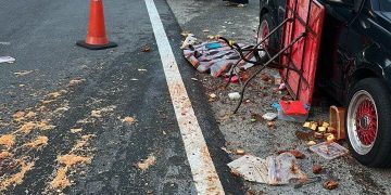 Peniaga Tepi Jalan Dirempuh, Suspek Dipercayai Pandu CR-V Hitam Larikan Diri