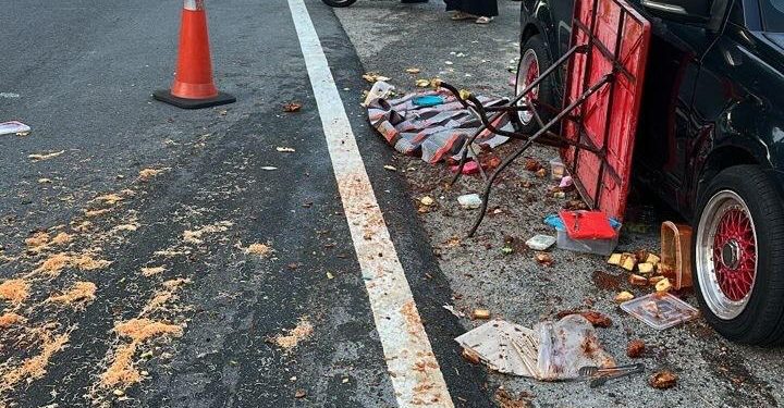 Peniaga Tepi Jalan Dirempuh, Suspek Dipercayai Pandu CR-V Hitam Larikan Diri