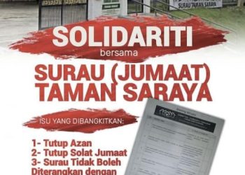 AJK Surau Taman Seraya Buat 10 Laporan Polis Dakwaan ‘Gangguan’ Seorang Penduduk