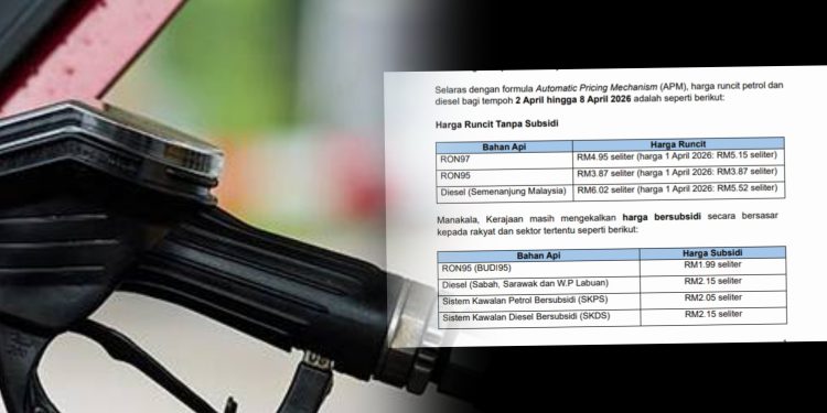 Harga Diesel Naik Lagi 50 Sen, Cecah RM6.02 Seliter