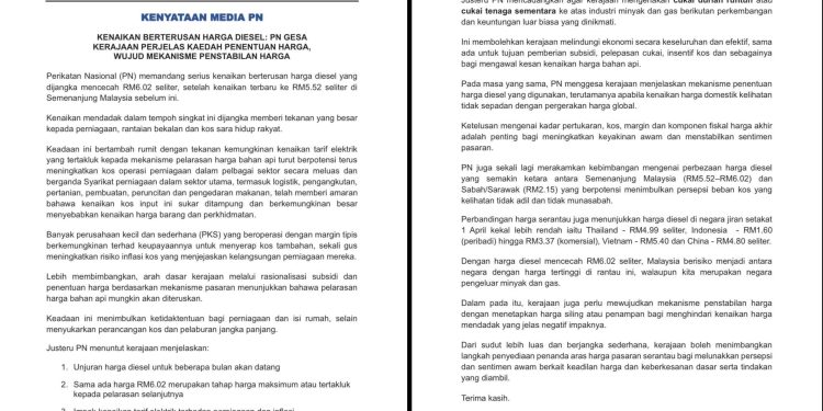 Harga Diesel Negara Jiran Kini Lebih Rendah Berbanding Malaysia – Takiyuddin