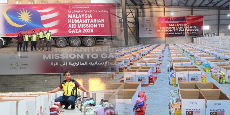 374 Tan Bantuan Malaysia Menanti Masuk Gaza