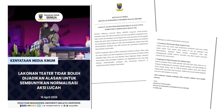 Kesatuan Mahasiswa UM Desak Pasukan Teater Mohon Maaf Dalam Tempoh 24 Jam