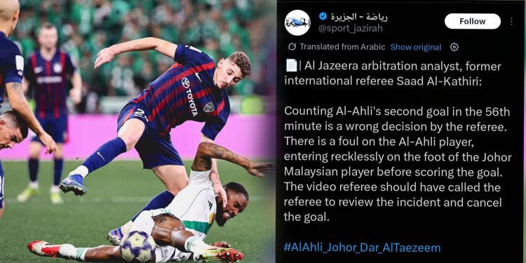 Bekas Pengadil Antarabangsa Dedah Gol Kedua Al-Ahli Tidak Sah