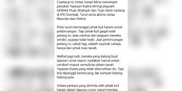 Pihak Kuil Minta Upacara Ritual 30 Minit Setiap Hari Di Tanah Yayasan Kubra – Peguam