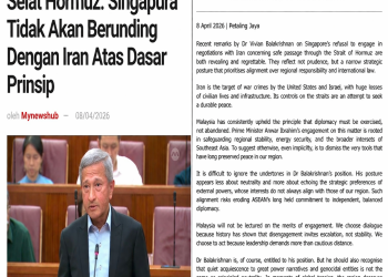 Nurul Izzah ‘Sound’ Singapura Isu Hormuz, Dakwa Pendirian Sempit Undang Risiko Serantau