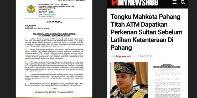 ATM Junjung Titah Tengku Mahkota Pahang, Perkukuh Penyelarasan Latihan Ketenteraan
