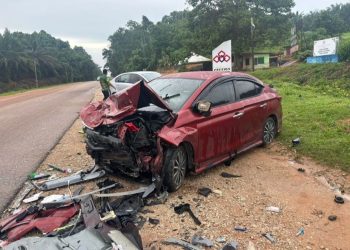 Inspektor Polis, Isteri Maut Nahas Dua Kereta Di Jalan Kuantan-Segamat