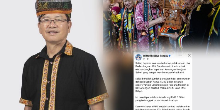 40 Peratus Hasil Sabah Sepatutnya RM4 Bilion, Madius Dakwa RM2.5 Bilion Masih Tertunggak