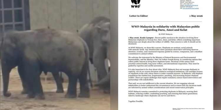 WWF-Malaysia Sokong Kebimbangan Rakyat Isu Tiga Gajah di Zoo Jepun
