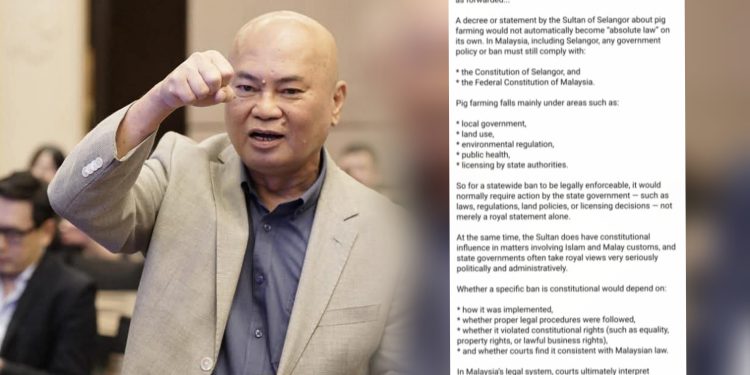 Titah Sultan Berpotensi Dicabar Di Mahkamah – Ronnie Liu