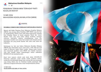 Mahasiswa Keadilan Malaysia Umum Hilang Kepercayaan Terhadap PKR, Anwar?