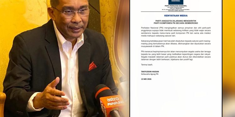 Parti Komponen PN Dilarang Kritik Sesama Sendiri Secara Terbuka – Takiyuddin