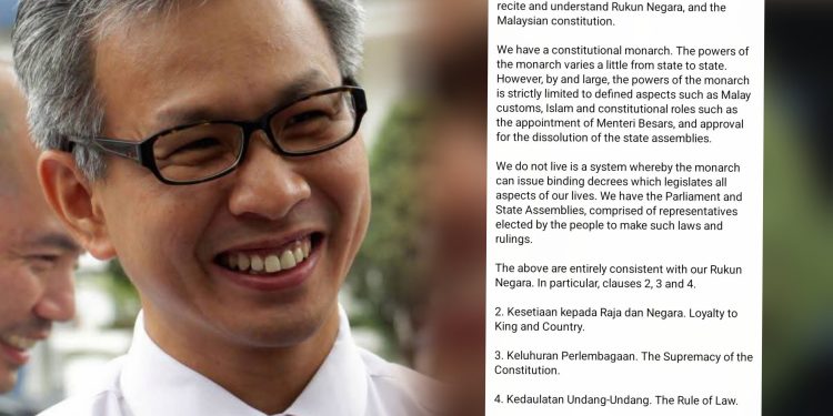 Tony Pua Dakwa Kuasa Raja Terhad Kepada Perkara-Perkara Tertentu