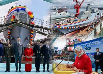 Raja Permaisuri Agong Sempurnakan Pelancaran Kapal KD Tunku Laksamana Abdul Jalil