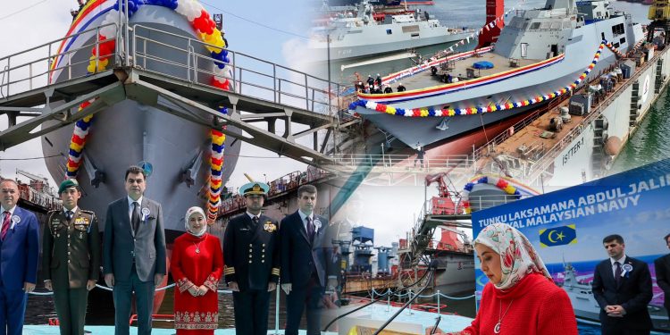 Raja Permaisuri Agong Sempurnakan Pelancaran Kapal KD Tunku Laksamana Abdul Jalil