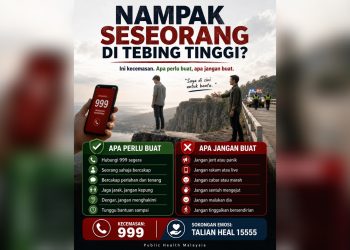 PHM Kongsi Panduan Tangani Situasi Individu di Tebing Tinggi – “Jaga Jarak, Jangan Sentuh Secara Mengejut”