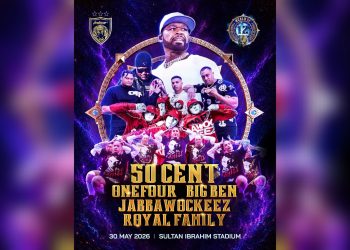 Penyanyi Rap 50 Cent Meriahkan Sambutan Kejuaraan Ke-12 Liga Super JDT 30 Mei