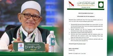 PAS Umum Hentikan Kerjasama Politik Dengan Bersatu